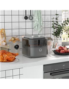 HOMCOM 1350W 6.5L Family Air Fryer with Rapid Air Circulation, Grey 800-164V70GY 2