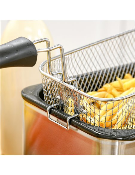 HOMCOM 3 Litre Stainless Steel Deep Fat Fryer with Adjustable Temp, 60min Timer, Viewing Window and Safety Cut Out, 2000W 800-17 - pic 67155 | FastDaddyshop