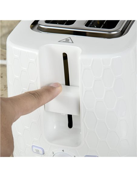 HOMCOM 1.7L 3000W Fast Boil Kettle & 2 Slice Toaster Set, Kettle and Toaster Set with Auto Shut Off, Browning Controls, White 80 - pic 67254 | FastDaddyshop