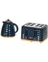 HOMCOM 3000W 1.7L Rapid Boil Kettle & 4 Slice Toaster, Blue 800-162V70BU