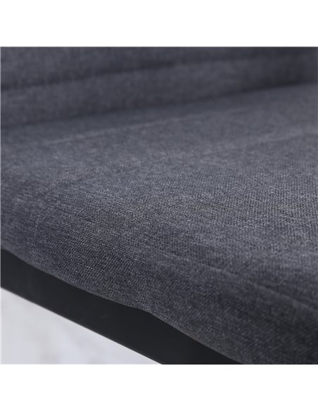 HOMCOM High Back Dining Chairs Modern Upholstered Linen-Touch Fabric Accent Chairs with Metal Legs for Kitchen, Set of 4, Grey 8 - pic 67424 | FastDaddyshop