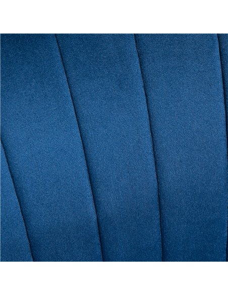 HOMCOM Velvet Accent Chair Occasional Tub Seat Padding Curved Back w/ Ottoman Wood Frame Legs Home Furniture, Dark Blue 839-507V - pic 67461 | FastDaddyshop
