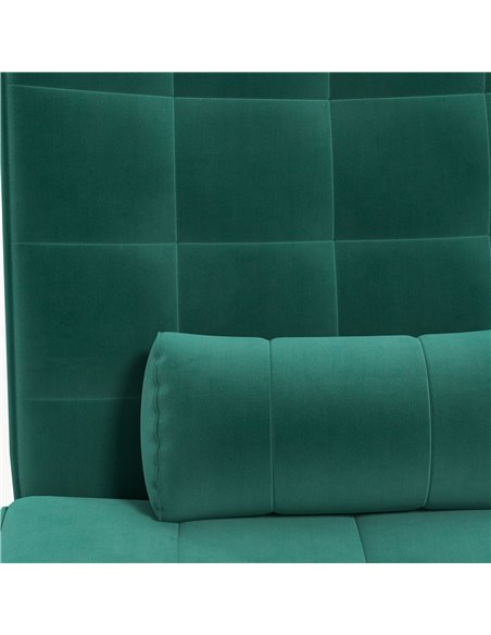 HOMCOM Armless Accent Chair w/ Footstool Set, Modern Tufted Upholstered Lounge Chair w/ Pillow, Steel Legs for Living Room, Gree - pic 67512 | FastDaddyshop