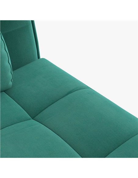HOMCOM Armless Accent Chair w/ Footstool Set, Modern Tufted Upholstered Lounge Chair w/ Pillow, Steel Legs for Living Room, Gree - pic 67513 | FastDaddyshop