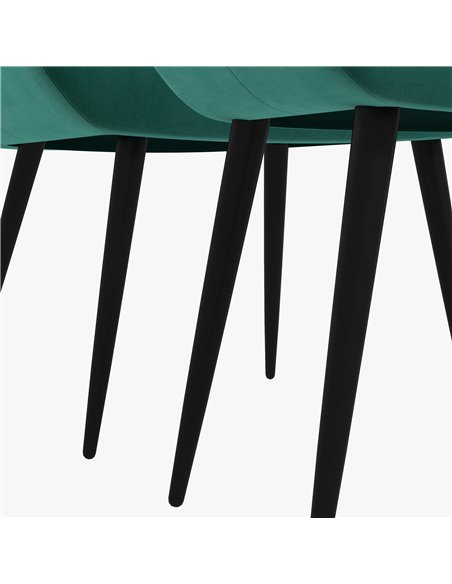 HOMCOM Armless Accent Chair w/ Footstool Set, Modern Tufted Upholstered Lounge Chair w/ Pillow, Steel Legs for Living Room, Gree - pic 67515 | FastDaddyshop
