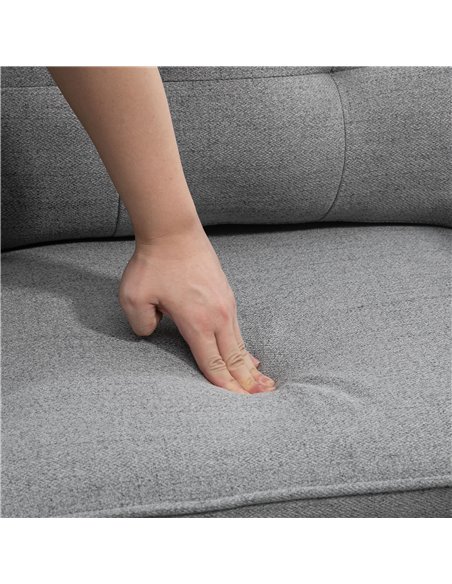 HOMCOM Modern Accent Chair, Upholstered Button Tufted Occasional Chair for Living Room and Bedroom, Grey 839-619V70GY - pic 67521 | FastDaddyshop