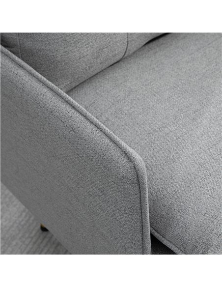 HOMCOM Modern Accent Chair, Upholstered Button Tufted Occasional Chair for Living Room and Bedroom, Grey 839-619V70GY - pic 67523 | FastDaddyshop