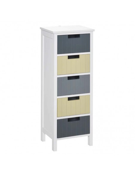 Homcom Dresser Chest with 5 Detachable Drawers, Wood Top, Organizer Unit - pic 6755 | FastDaddyshop