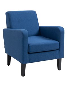 HOMCOM Modern Accent Chair, Occasional Chair, Blue 839-001V71BU