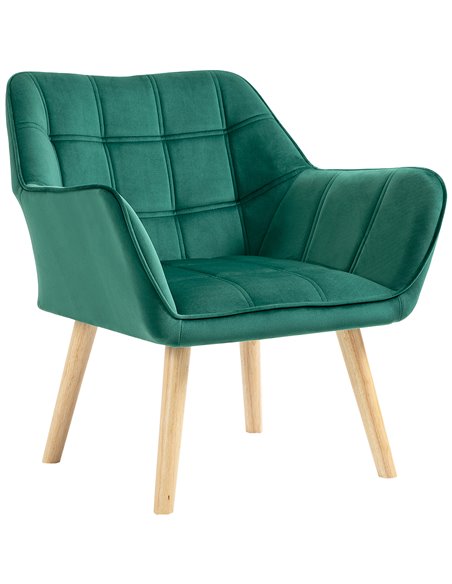 HOMCOM Accent Chair, Arm Chair with Wide Arms, Green 833-799V70GN - pic 67606 | FastDaddyshop