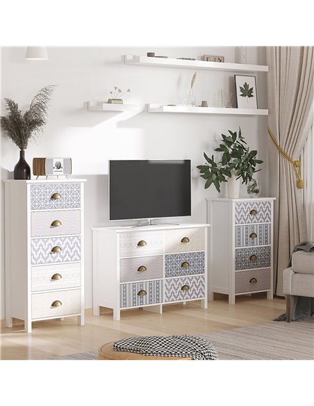 HOMCOM Chest of Drawers, 4-Drawer Dresser with Metal Handles, Slim Storage Cabinet Unit for Living Room, Bedroom - pic 6761 | FastDaddyshop