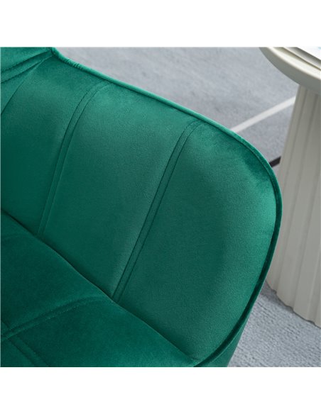 HOMCOM Accent Chair, Arm Chair with Wide Arms, Slanted Back, Thick Padding and Rubber Wooden Legs for Living Room, Green 833-799 - pic 67613 | FastDaddyshop