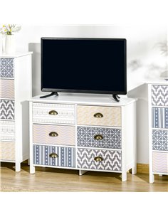 Homcom 6-Drawer Dresser, with Metal Handles 2