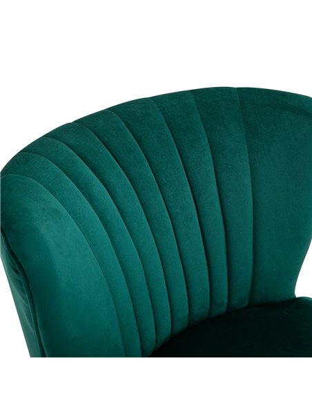 HOMCOM Velvet Accent Chair Occasional Tub Seat Padding Curved Back with Wood Frame Legs Home Furniture Set of 2 Green 833-P059 - pic 67667 | FastDaddyshop