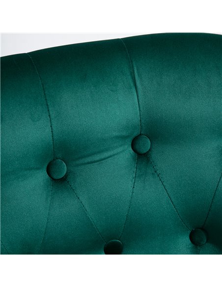 HOMCOM Velvet Accent Chair, Button Tufted Wingback Chair with Rubber Wood Legs for Living Room, Bedroom, Dark Green 839-010V70GN - pic 67692 | FastDaddyshop