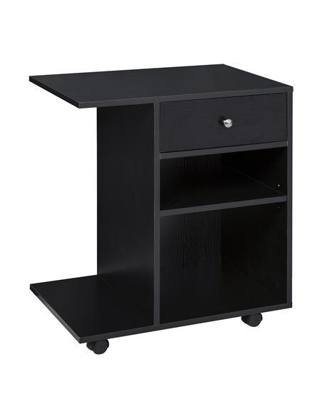 Vinsetto Mobile Printer Stand Rolling Cart Desk Side with CPU Stand, Black 920-069BK - pic 67723 | FastDaddyshop