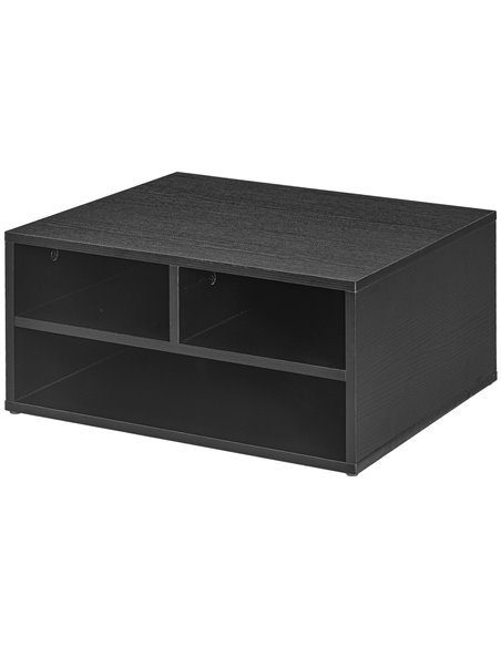 HOMCOM Desktop Printer Stand with Storage, 2-Tier Desk Organizer with 3 Open Compartments for Home Office, Black 924-087V00BK - pic 67777 | FastDaddyshop