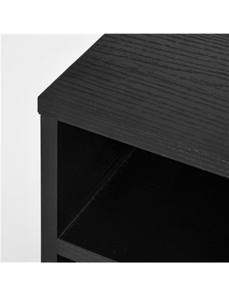 HOMCOM Desktop Printer Stand with Storage, 2-Tier Desk Organizer with 3 Open Compartments for Home Office, Black 924-087V00BK - pic 67785 | FastDaddyshop