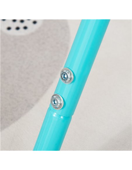 HOMCOM Kids Gymnastics Bar, Foldable Horizontal Bars w/ Adjustable Height, Training Bar w/ Triangle Base - Green 340-005GN - pic 67802 | FastDaddyshop