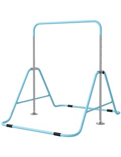 HOMCOM Kids Gymnastics Bar with Adjustable Height, Green 340-005V01GN
