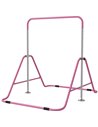 HOMCOM Kids Gymnastics Bar w/ Adjustable Height, Foldable Horizontal Bars, Pink 340-005V01PK