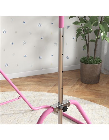 HOMCOM Kids Gymnastics Bar w/ Adjustable Height, Foldable Horizontal Bars, Pink 340-005V01PK - pic 67821 | FastDaddyshop