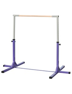 HOMCOM Steel Frame Adjustable Horizonal Gymnastics Bar For Kids, Purple A91-099VT