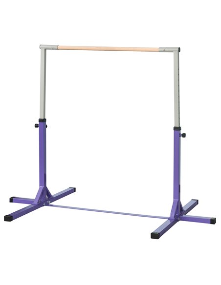 HOMCOM Steel Frame Adjustable Horizonal Gymnastics Bar For Kids, Purple A91-099VT - pic 67822 | FastDaddyshop