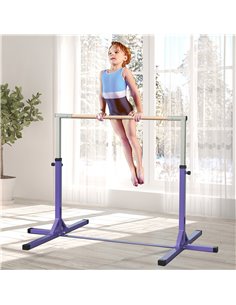 HOMCOM Steel Frame Adjustable Horizonal Gymnastics Bar For Kids, Purple A91-099VT 2