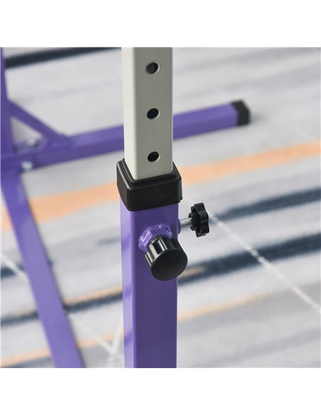 HOMCOM Steel Frame Adjustable Horizonal Gymnastics Bar For Kids Home Gym Training Children Junior Kip High Bar Fitness Purple A9 - pic 67829 | FastDaddyshop