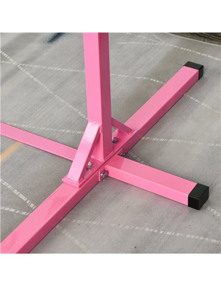 HOMCOM Steel Frame Adjustable Horizonal Gymnastics Bar for Kids Pink A91-099PK - pic 67838 | FastDaddyshop