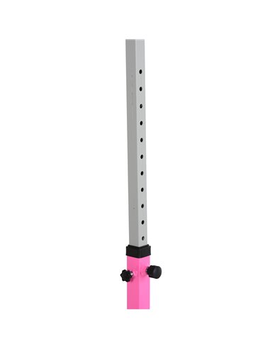 HOMCOM Steel Frame Adjustable Horizonal Gymnastics Bar for Kids Pink A91-099PK