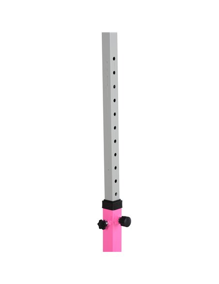 HOMCOM Steel Frame Adjustable Horizonal Gymnastics Bar for Kids Pink A91-099PK - pic 67839 | FastDaddyshop