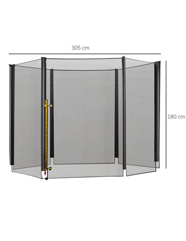 HOMCOM 10ft Replacement Safety Trampoline Net with Enclosure 120307-008