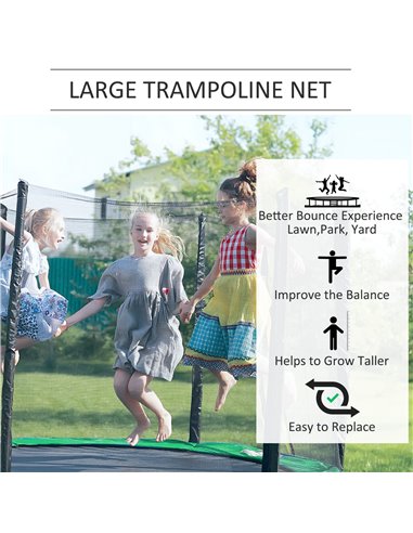 HOMCOM 10ft Replacement Safety Trampoline Net with Enclosure 120307-008