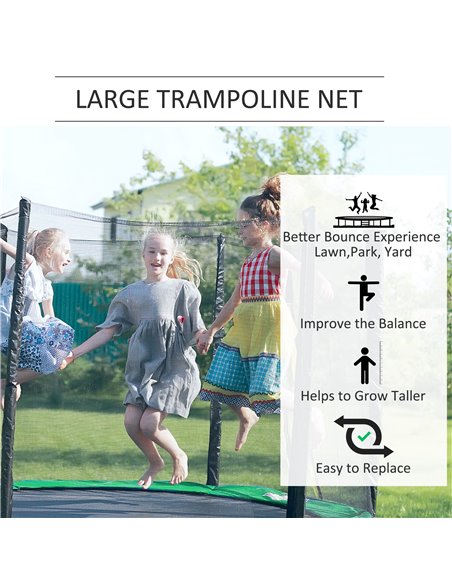 HOMCOM 10ft Replacement Safety Trampoline Net with Enclosure 120307-008 - pic 67906 | FastDaddyshop