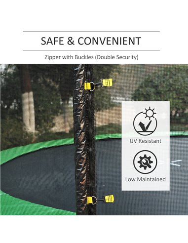 HOMCOM 10ft Replacement Safety Trampoline Net with Enclosure 120307-008