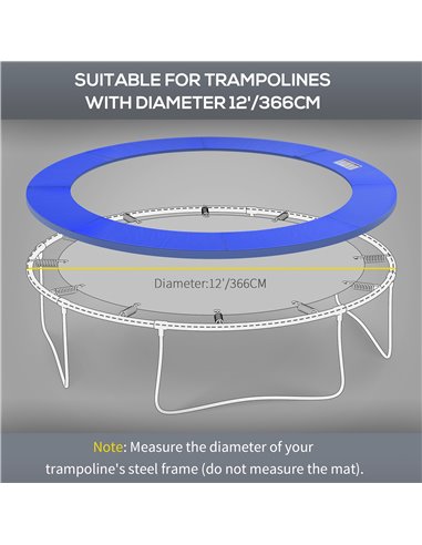 Homcom 12ft Trampoline Surround Safety Foam Pad 120307-011