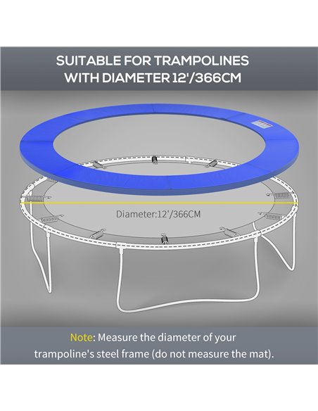 Homcom 12ft Trampoline Surround Safety Foam Pad 120307-011 - pic 67916 | FastDaddyshop
