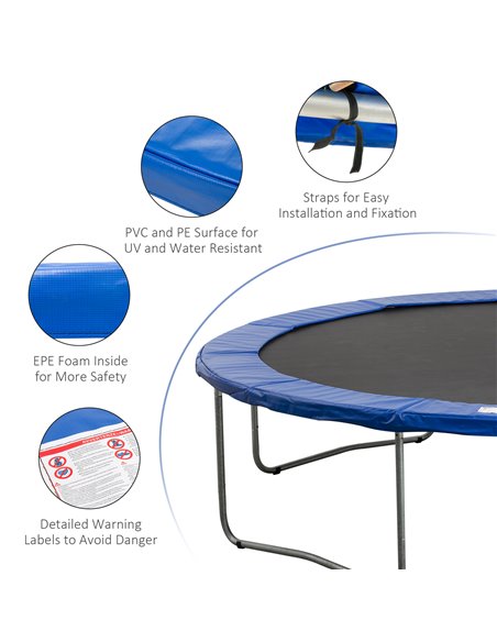Homcom Safety Trampoline Pad, 13ft Surround Foam Padding, Outdoor Activity Protection, Blue and Green 120307-015 - pic 67933 | FastDaddyshop