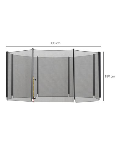 HOMCOM 13ft Trampoline Enclosure Net, Safety Barrier, Durable Mesh, Outdoor Activity, Easy Assembly 120307-016
