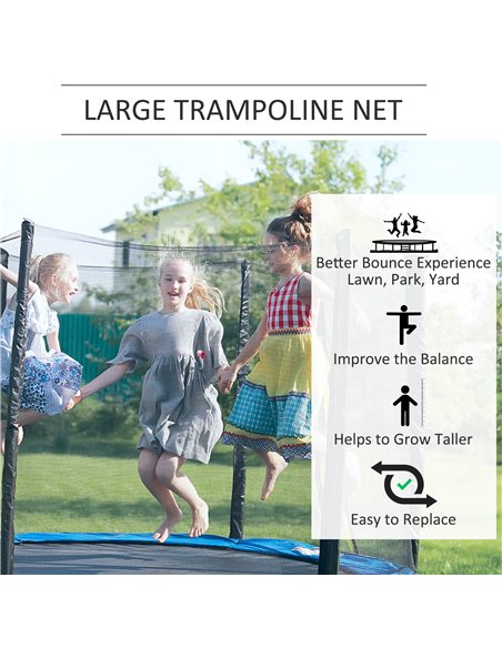 HOMCOM 13ft Trampoline Enclosure Net, Safety Barrier, Durable Mesh, Outdoor Activity, Easy Assembly 120307-016 - pic 67942 | FastDaddyshop