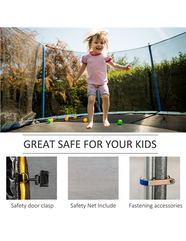 HOMCOM 13ft Trampoline Enclosure Net, Safety Barrier, Durable Mesh, Outdoor Activity, Easy Assembly 120307-016