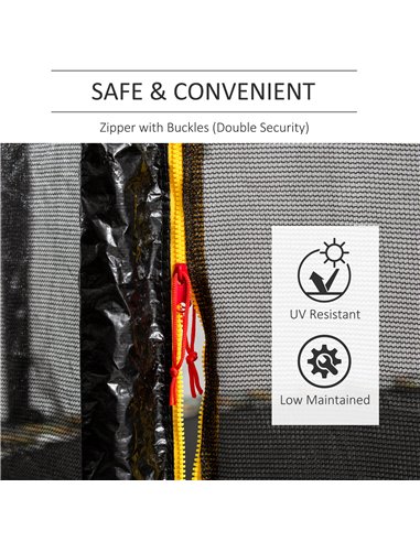 HOMCOM 13ft Trampoline Enclosure Net, Safety Barrier, Durable Mesh, Outdoor Activity, Easy Assembly 120307-016
