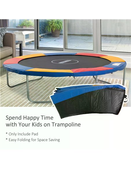 HOMCOM 10ft Trampoline Safety Pad, Multicolour, Thick Foam Padding, UV-Resistant, Easy Fit 120307-023 - pic 67952 | FastDaddyshop