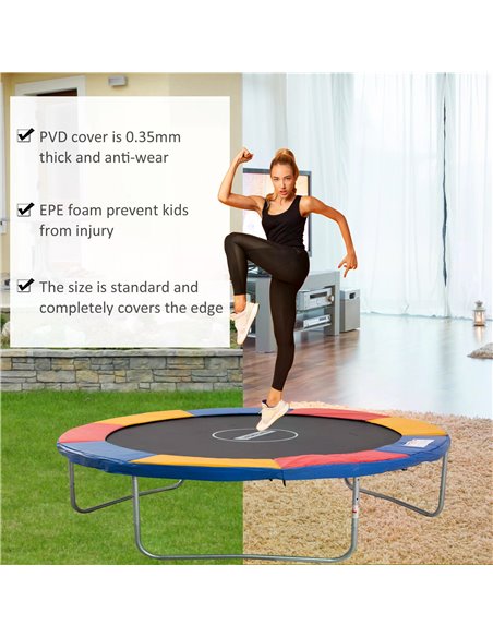 HOMCOM 10ft Trampoline Safety Pad, Multicolour, Thick Foam Padding, UV-Resistant, Easy Fit 120307-023 - pic 67953 | FastDaddyshop