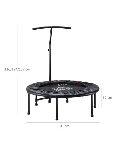 HOMCOM Trampoline Rebounder Adjustable Jumper, 40"-Black  A00-012BK - pic 67959 | FastDaddyshop