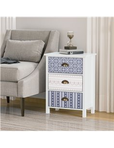 Homcom Chest of Drawers, 3-Drawer Dresser, with Metal Handles 2