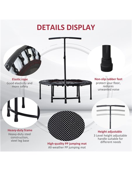 HOMCOM Trampoline Rebounder Adjustable Jumper, 40"-Black  A00-012BK - pic 67962 | FastDaddyshop