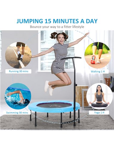 HOMCOM Trampoline Rebounder Adjustable Jumper, 40"-Blue A00-012BU